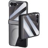 Nakedcellphone Combo for Samsung Galaxy Z Flip 7 Phone - Case with Built-In Screen/Hinge Protector and Belt Clip Pouch Holder - Black / Clear - 2 of 4