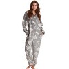 Just Love Womens One Piece Winter Holiday Adult Bodysuit Faux Shearling Lined Hoody Xmas Pajamas - 2 of 4