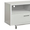 60" MDF Modern TV Console with 2 Drawers, 3 Open Compartments and Chrome Legs for Living Room and Bedroom - 4 of 4