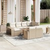vidaXL Garden Sofa Set Beige - 2 of 4