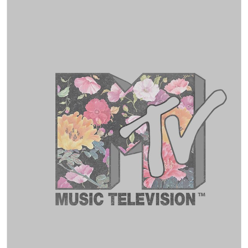 Women's MTV Floral Logo Racerback Tank Top, 2 of 5