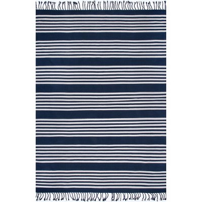 Nuloom Rowen Striped Cotton Tassel Indoor Area Rug