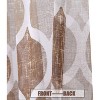 Sheer Kitchen Tier Curtains 36 Inch, Geometric Printed Farmhouse Voile Short Curtains for Cafe, Bathroom, Small Windows, Brown/Taupe, 2 Panels - 3 of 4