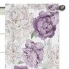 Sweet Jojo Designs Girl Window Curtain Panels 84in. Peony Floral Garden Purple Ivory and Green - 3 of 4