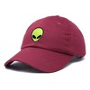 Dalix Alien Embroidered UFO Dad Hat Cotton Baseball Cap Adjustable Mens - 4 of 4