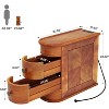 Tribesigns End Table with Charging Station, 2-Drawer Nightstand, No Assembly Required - 3 of 4