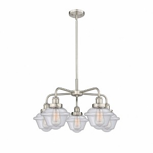 Oxford - 5 Light Stem Hung Chandelier In Art Deco Style-13.5 Inches Tall and 24.5 Inches Wide - 1 of 1
