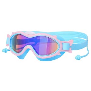 CoolWorld  Kids Swim Goggles with Ear Plugs for Ages 3-16 Blue - 1 of 4