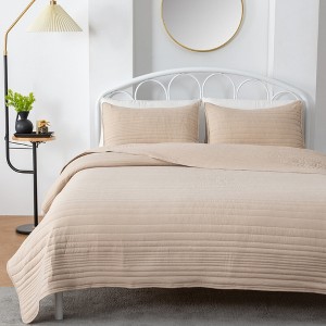 Market & Place Ultra Soft Lightweight Microfiber Quilt Set - 1 of 4