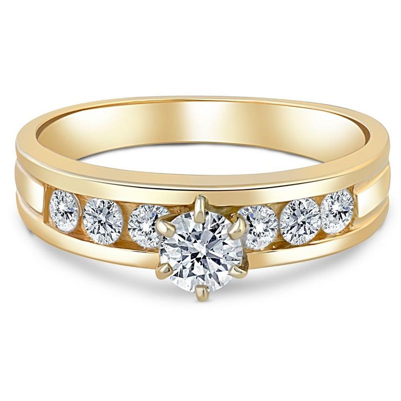 Pompeii3 3/4ct Diamond Engagement Ring 14K Yellow Gold, 4 of 6