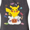Women's Pokémon Gotta Eat Em All Graphic Racerback Tank - Heather Charcoal - Small - 2 of 3