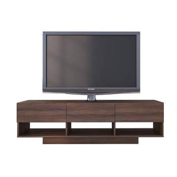 Rustik 3 Drawer TV Stand for TVs up to 66" Walnut - Nexera