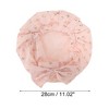 Unique Bargains Women Double Layer Heart Bow Shower Cap 1 Pc - 2 of 3