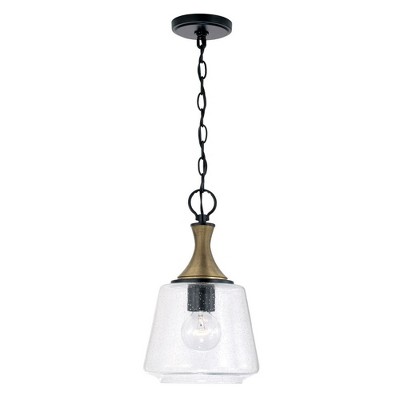 Capital Lighting Amara 1 - Light Pendant in  Matte Black/Brass
