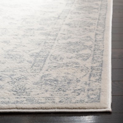Carnegie Cream and Light Grey Synthetic Rectangular Area Rug