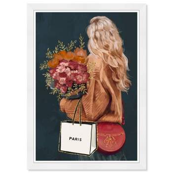 15" x 21" Fashion Floral and Botanical Framed Wall Art Print Red - Wynwood Studio