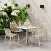WestinTrends Playa 31.5" Square Plastic Outdoor Patio Dining Table for 4 - 2 of 4