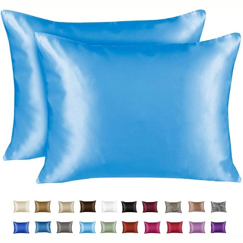 Silky Satin Pillowcase for Hair and Skin Queen Satin Pillowcase with Zipper  (Pillowcase Set of 2)