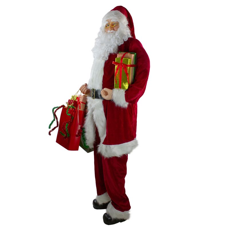 Northlight 72" Red and White Santa Claus with Shopping Bags Christmas Figure, 2 of 5