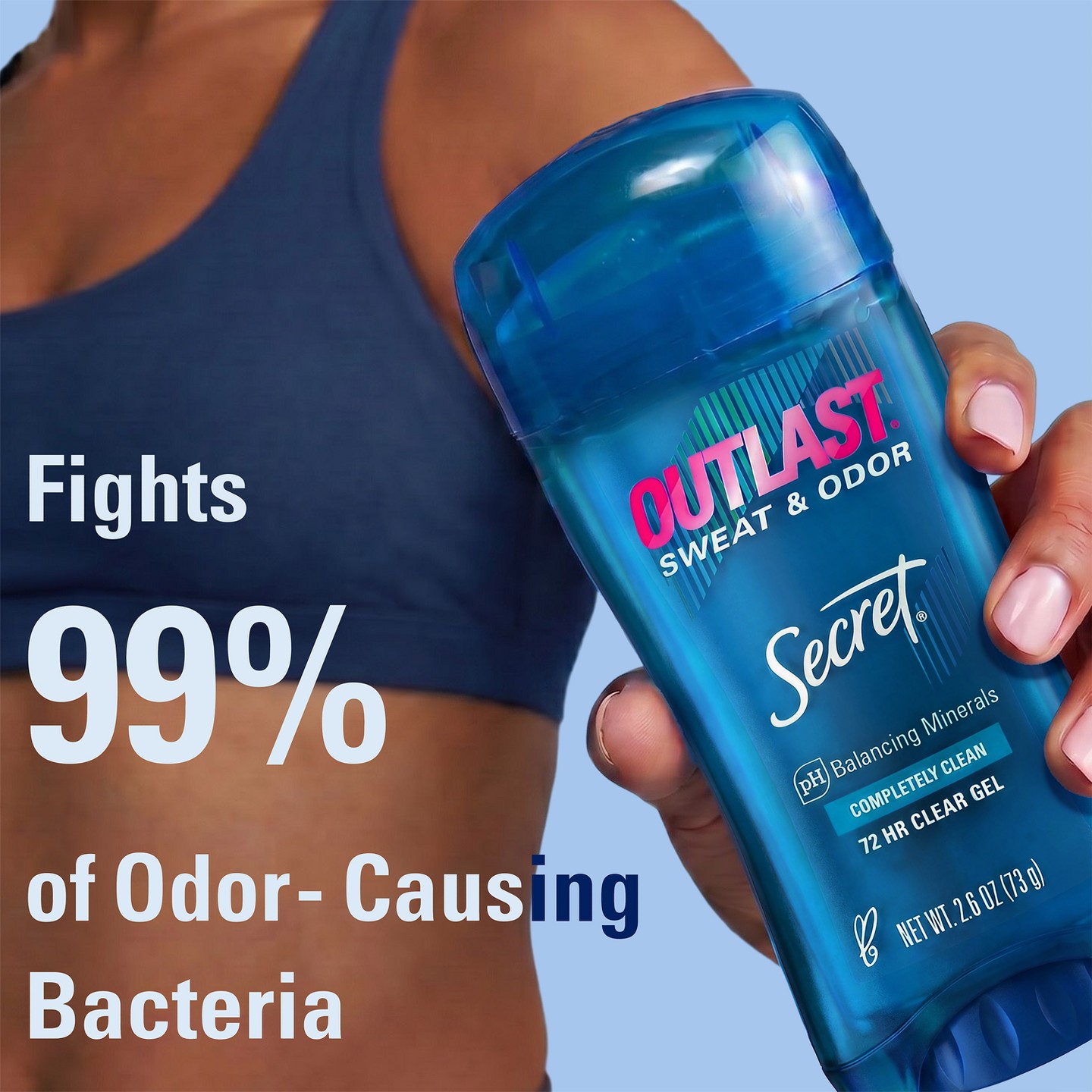 Гелевый антиперспирант Secret Outlast Clear Gel, Completely Clean, 2 шт. по 2.6 oz — фото 2