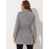 INSPIRE CHIC Women's Shawl Collar Lapel Winter Belted Coat with Pockets - 4 of 4