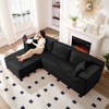 Mjkone 106'' Modern 2-Piece Corduroy Free Combination L-Shaped Sofa Deep Seat,Upholstered Chaise Sectional Sofas With Left Chaise - 2 of 4