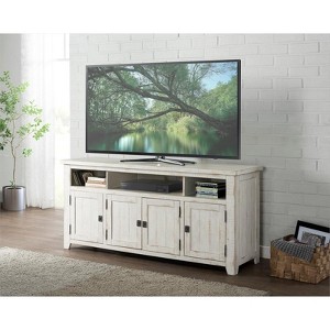 Nantucket 65" Solid Wood TV Stand Antique White - Martin Svensson Home - 1 of 4