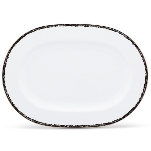 Oval Porcelain Serving Platter 15.5'' White - Threshold™ : Target