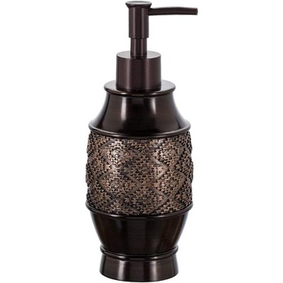 Bronze and Brown Resin 4-Piece Bathroom Accessory Set
