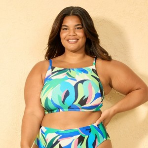Women's Tropical Pique High Neck Bikini Top - Shade & Shore™ Multi - 1 of 3