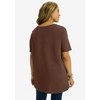 Jessica London Women's Plus Size Stretch Cotton Studded Square Neck Tunic - 3 of 4
