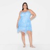 Women's Knit Chiffon Mini A-Line Dress - Wild Fable™ - 2 of 3
