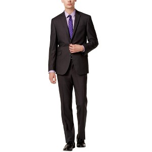 Kenneth Cole Mens Slim fit plaid Two Button Formal Suit - 1 of 1