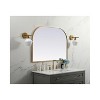Elegant Lighting Metal Frame Arch Mirror 42x30 Inch in Brass - 3 of 4