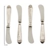 Saro Lifestyle Ribbed Cocktail Knife, Silver (Set of 4) - 2 of 4