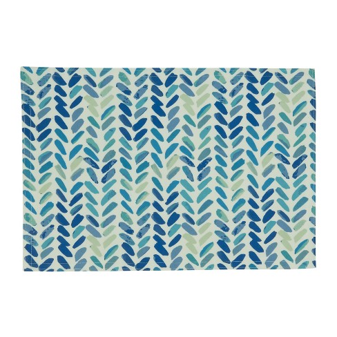 Saro Lifestyle Chevron Placemats With Watercolor Design : Target