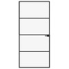 vidaXL Interior Door Black 36.6"x79.3" Tempered Glass&Aluminum Slim - 3 of 4