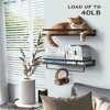 Angel Sar Bathroom Shelf with Towel Bar, Set of 2 Rustic Floating Wall Shelves, Solid Paulownia Wood Storage - 4 of 4