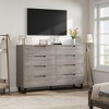 Dresser, Freestanding Horizontal Drawer with Storage, Wooden Closet Chest Storage - 3 of 4