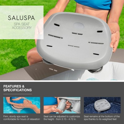 Gray Inflatable Round Hot Tub with Seats and Pillows