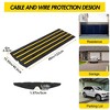 Recycled Rubber Curb Ramps for Driveway, 2.4"H Heavy Duty Car Ramps with 1-Channel Cord Cover for Wheelchair, Scooter, Garage, – 8 Expansion Bolts - 2 of 4