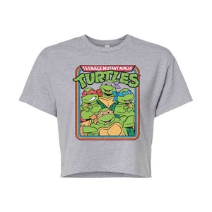 Women's - Teenage Mutant Ninja Turtles - Retro Group Cropped Graphic T-Shirt - 1 of 4