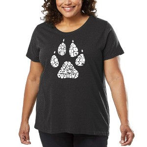 LA Pop Art Women's Word Art T-shirt - Dog Mom - 1 of 4