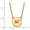 Black Bow Jewelry 14k Yellow Gold Plated Sterling Silver Delta Gamma Greek Life Necklace 18 Inch - image 2 of 4