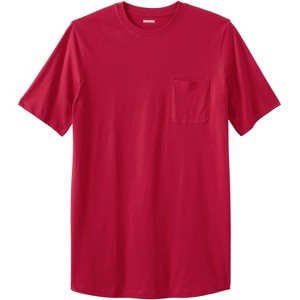 KingSize Shrink-Less Lightweight Longer-Length Crewneck Pocket T-Shirt - 1 of 4