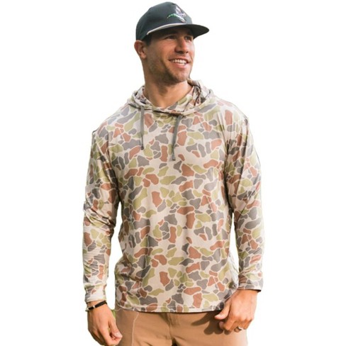 Burlebo Men s Long Sleeve Hoodie Sweatshirt Driftwood Camo XXX Large