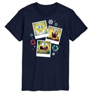 Men's - SpongeBob SquarePants - Christmas Photo Collage Short Sleeve Graphic T-Shirt - 1 of 4