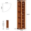 Lantine 5-Tier Corner Shelf, 67-Inch Tall Corner Bookcase with Unique Shape, Narrow Bookshelf for Living Room, Home Office, Kitchen, Small Space - 2 of 4