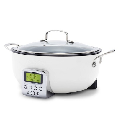 Greenpan 6qt Ceramic Slow Cooker Black : Target