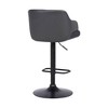Toby Contemporary Adjustable Barstool with Swivel Seat & Footrest - Armen Living - 4 of 4